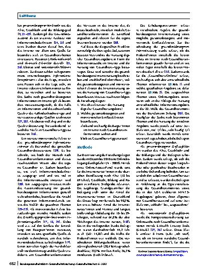 Vorschauseite 2: Nutzung von Gesundheitsinformationen im Internet: personenbezogene und motivationale Einflussfaktoren