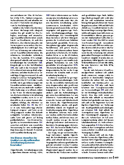Vorschauseite 5: Einschätzung der Qualität digitaler Gesundheitsangebote: Wie können informierte Entscheidungen gefördert werden?