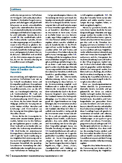 Vorschauseite 2: Digitale Daten für eine effizientere Prävention: Ethische und rechtliche Überlegungen zu Potenzialen und Risiken