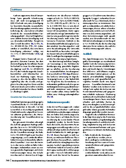 Vorschauseite 6: Digitale Daten für eine effizientere Prävention: Ethische und rechtliche Überlegungen zu Potenzialen und Risiken