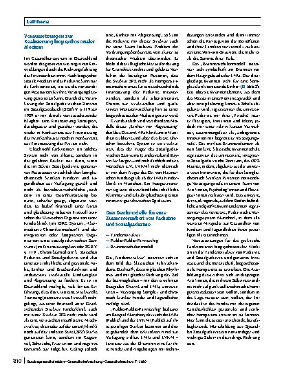 Vorschauseite 5: Zusammenarbeit von Pädiatrie und Sozialpädiatrie – Schaffung einer biopsychosozialen Medizin für komplex chronisch kranke Kinder und Jugendliche