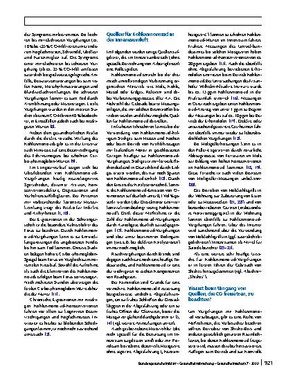 Vorschauseite 2: Prävention von gesundheitlichen Beeinträchtigungen durch Kohlenmonoxid-Expositionen im Innenraum mit einem besonderen Fokus auf Shisha-Rauchen