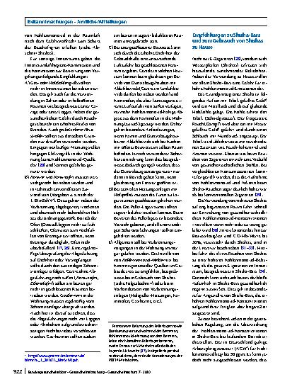 Vorschauseite 3: Prävention von gesundheitlichen Beeinträchtigungen durch Kohlenmonoxid-Expositionen im Innenraum mit einem besonderen Fokus auf Shisha-Rauchen