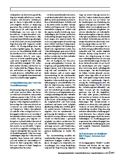 Vorschauseite 2: Chancen und Risiken der Digitalisierung in den beruflichen Tätigkeitsfeldern Pflegen, Betreuen und Heilen