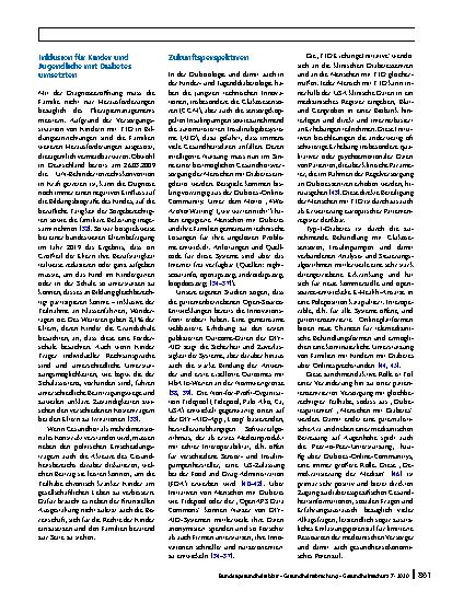 Vorschauseite 6: Versorgung von Kindern und Jugendlichen mit Typ-1-Diabetes: Lösungen für technische und psychosoziale Herausforderungen