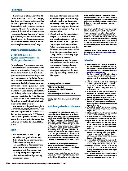 Vorschauseite 6: Molekulare Therapien bei neuromuskulären Erkrankungen im Kindesalter – Große Hoffnungen und unbekannte Risiken