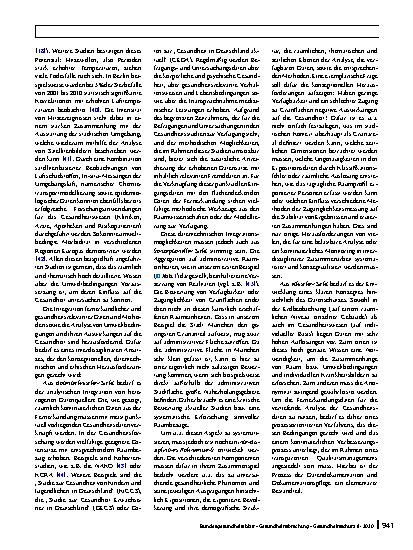 Vorschauseite 6: Satellitendaten zur Erfassung gesundheitsrelevanter Umweltbedingungen: Beispiele und interdisziplinäre Potenziale