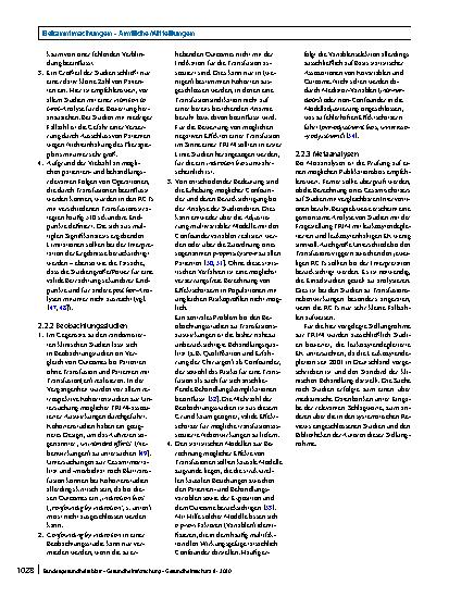 Vorschauseite 4: Wissenschaftliche Erläuterungen zur Stellungnahme Transfusionsassoziierte Immunmodulation (TRIM) des Arbeitskreises Blut vom 13. Februar 2020