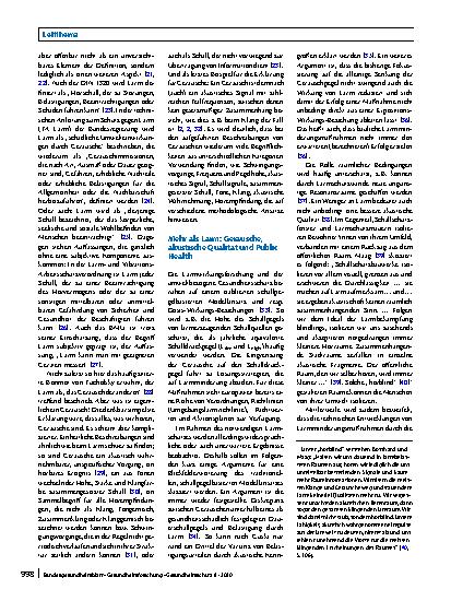 Vorschauseite 2: Akustische Qualität und Stadtgesundheit – Mehr als nur Lärm und Stille
