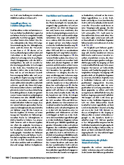 Vorschauseite 2: Macht uns die Stadt krank? Wirkung von Stadtstress auf Emotionen, Verhalten und psychische Gesundheit