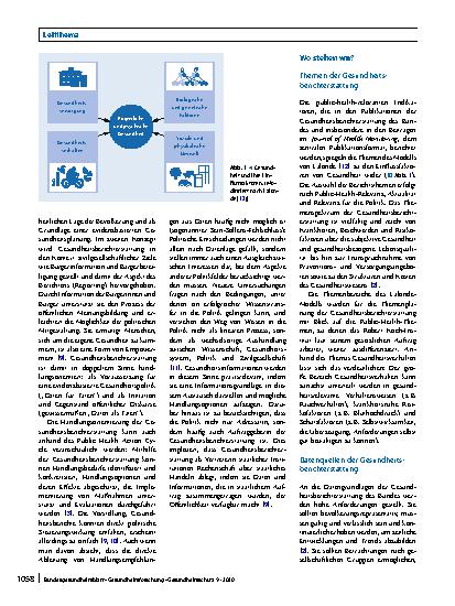 Vorschauseite 2: Gesundheitsberichterstattung des Bundes am Robert Koch-Institut – Status quo und aktuelle Entwicklungen