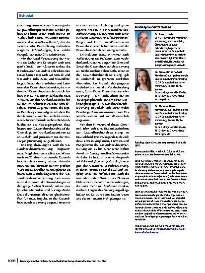 Vorschauseite 2: Gesundheitsberichterstattung: Rationalität als Leitidee staatlichen Handelns