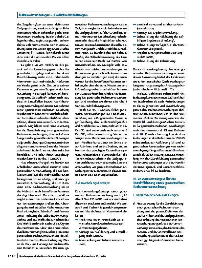 Vorschauseite 2: Richtlinie der Gendiagnostik-Kommission (GEKO) für die Anforderungen an die Durchführung genetischer Reihenuntersuchungen gemäß § 23 Abs. 2 Nr. 6 GenDG