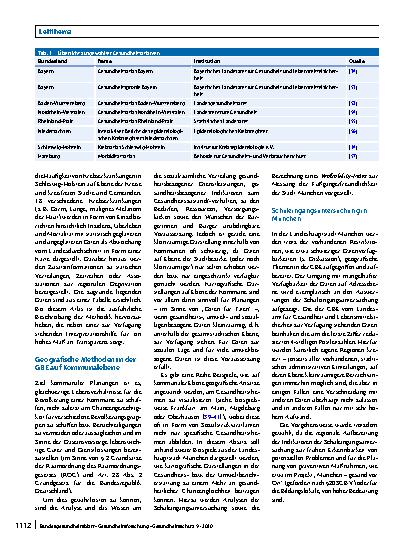 Vorschauseite 5: Geografische Ansätze in der Gesundheitsberichterstattung