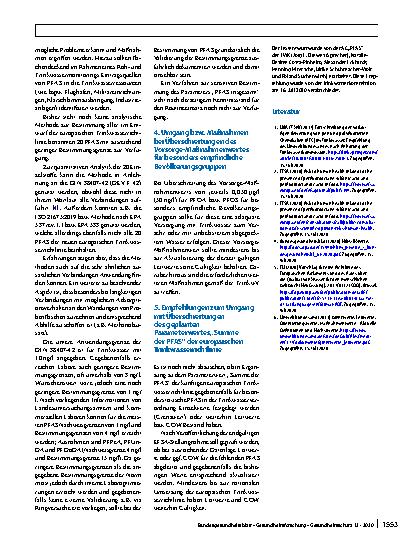 Vorschauseite 2: Umgang mit perund polyfluorierten Alkylsubstanzen (PFAS) im Trinkwasser