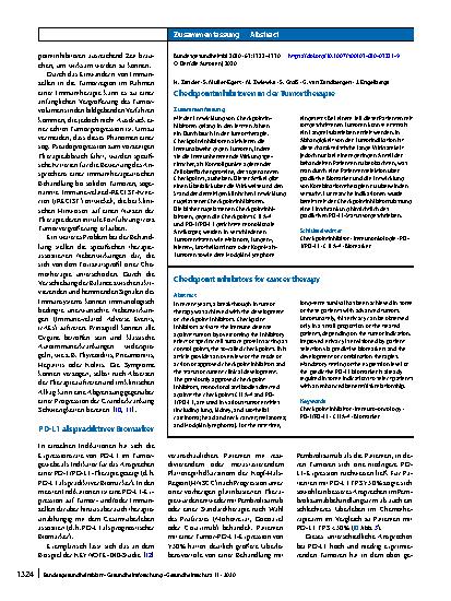 Vorschauseite 3: Checkpointinhibitoren in der Tumortherapie