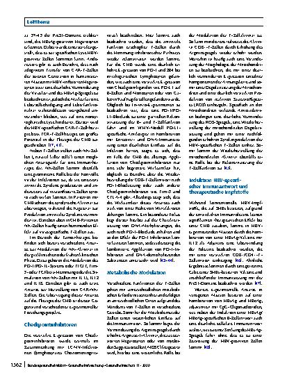 Vorschauseite 6: Immuntherapien zur Behandlung der chronischen Hepatitis-B-Virusinfektion – eine Übersicht unter besonderer Berücksichtigung von CAR-T-Zellen