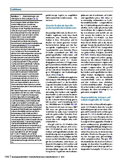 Vorschauseite 2: Immuntherapien von Allergien: Aktueller Stand