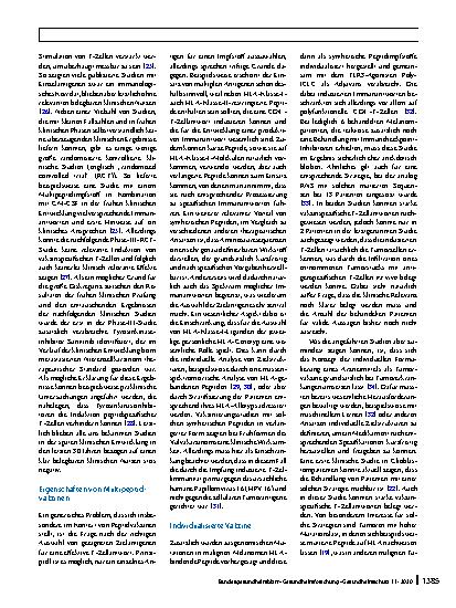 Vorschauseite 6: Individualisierte Immuntherapie von Tumorerkrankungen mittels Peptidimpfstoffen – Funktioniert das vielleicht doch?