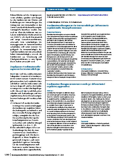 Vorschauseite 3: Kombinationstherapien in der Immunonkologie: Differenzierte regulatorische Herangehensweisen