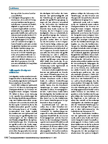 Vorschauseite 5: Kombinationstherapien in der Immunonkologie: Differenzierte regulatorische Herangehensweisen