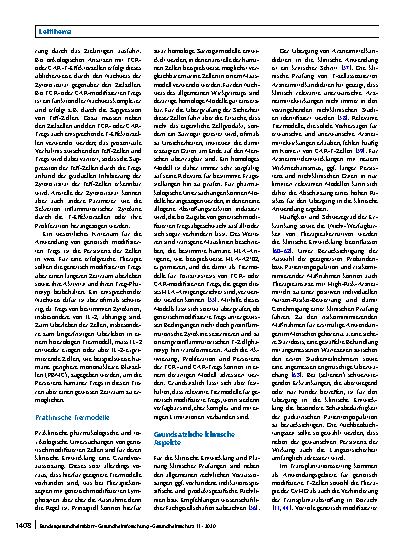 Vorschauseite 6: Genetisch modifizierte regulatorische T-Zellen: Therapiekonzepte und ihr regulatorischer Rahmen