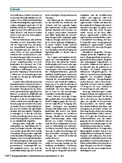 Vorschauseite 2: Immuntherapien – Wo stehen wir?