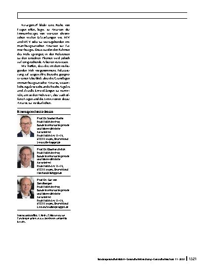 Vorschauseite 3: Immuntherapien – Wo stehen wir?