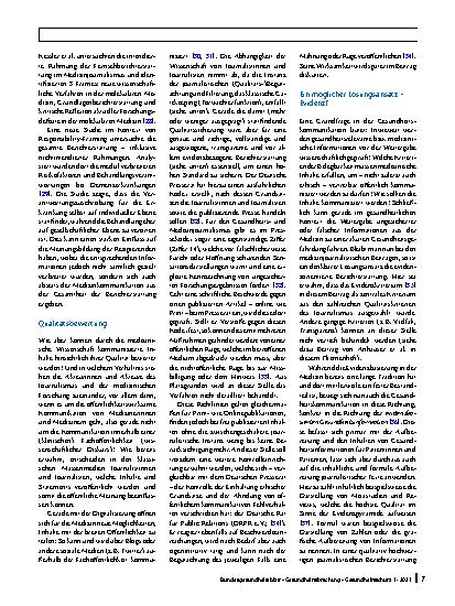 Vorschauseite 5: Einführung zur Qualität von Medizinjournalismus und erste Einschätzungen zur COVID-19-Berichterstattung