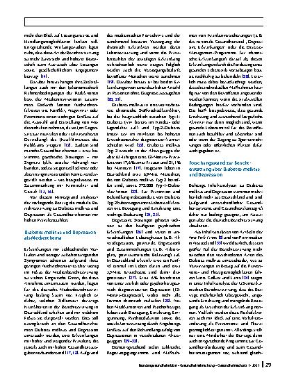 Vorschauseite 2: Medienberichterstattung zu Präventionsund Therapiemöglichkeiten an den Beispielen Diabetes mellitus und Depression
