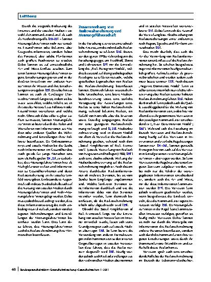Vorschauseite 2: Risikowahrnehmung und Informationsverhalten von Meinungsführenden im Lebensmittelbereich