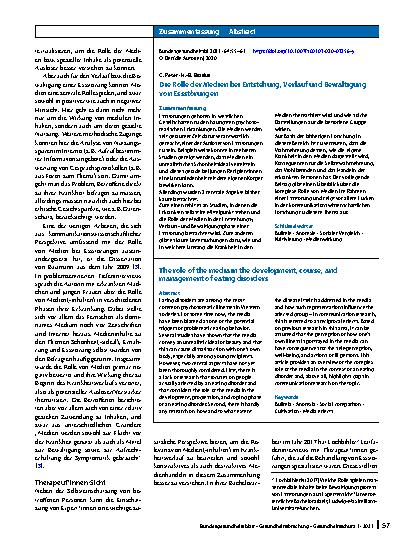 Vorschauseite 3: Die Rolle der Medien bei Entstehung, Verlauf und Bewältigung von Essstörungen