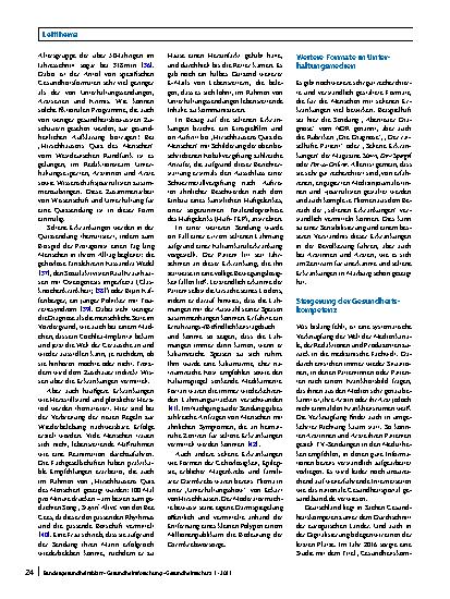Vorschauseite 4: Was das Unterhaltungsfernsehen zur Vermittlung von medizinischem Wissen an Studierende und Laien beitragen kann – Sensibilisierung für seltene Erkrankungen