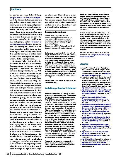 Vorschauseite 6: Was das Unterhaltungsfernsehen zur Vermittlung von medizinischem Wissen an Studierende und Laien beitragen kann – Sensibilisierung für seltene Erkrankungen