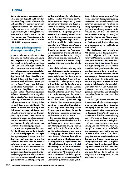 Vorschauseite 6: Kooperative Planung von Maßnahmen zur Bewegungsförderung