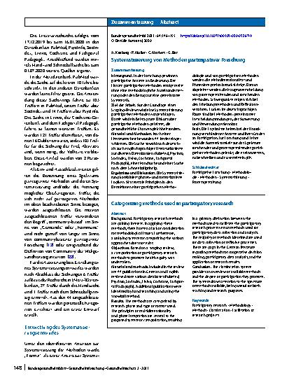 Vorschauseite 3: Systematisierung von Methoden partizipativer Forschung