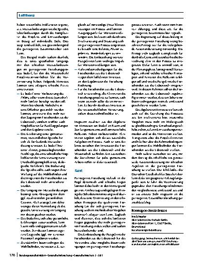 Vorschauseite 6: Ethische Aspekte in der partizipativen Forschung – Reflexion von Herausforderungen und möglichen Beeinträchtigungen für Teilnehmende