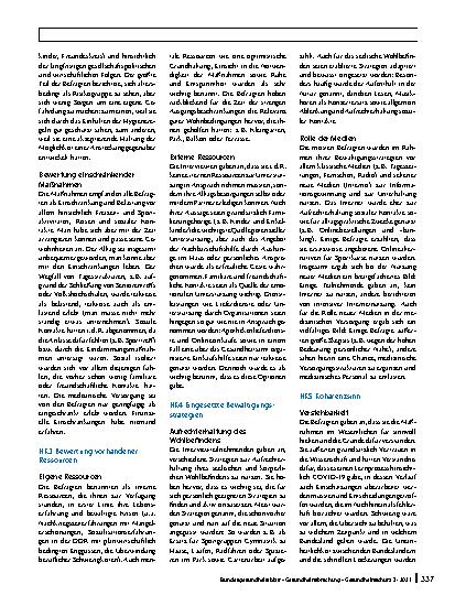 Vorschauseite 4: Gesundheitliche Folgen sozialer Isolation: Qualitative Studie zu psychosozialen Belastungen und Ressourcen älterer Menschen im Zusammenhang mit der COVID-19-Pandemie