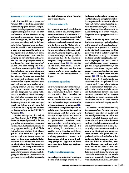 Vorschauseite 6: Gesundheitliche Folgen sozialer Isolation: Qualitative Studie zu psychosozialen Belastungen und Ressourcen älterer Menschen im Zusammenhang mit der COVID-19-Pandemie