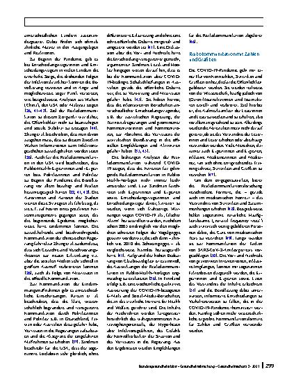 Vorschauseite 6: Risikokommunikation bei der Eindämmung der COVID-19-Pandemie: Herausforderungen und Erfolg versprechende Ansätze