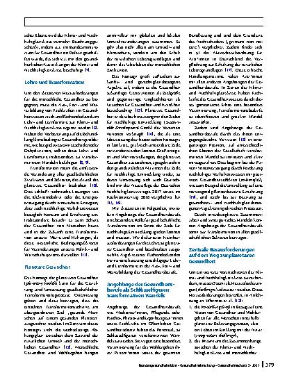 Vorschauseite 2: Planetare Gesundheit – transformative Lehrund Lernformate zur Klimaund Nachhaltigkeitskrise für Gesundheitsberufe