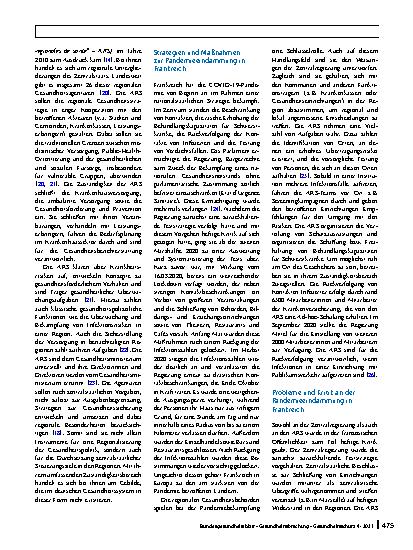 Vorschauseite 4: Öffentliche Gesundheitsdienste in der COVID-19-Pandemie: Strategien und Praktiken in ausgewählten europäischen Nachbarländern
