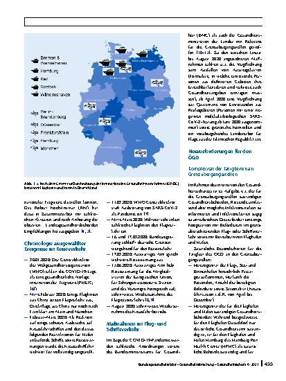 Vorschauseite 2: Flugund Schiffsverkehr während der COVID-19-Pandemie in Deutschland: Herausforderungen für den Öffentlichen Gesundheitsdienst