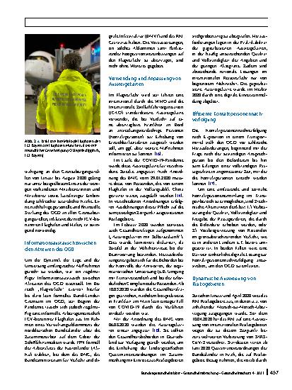 Vorschauseite 4: Flugund Schiffsverkehr während der COVID-19-Pandemie in Deutschland: Herausforderungen für den Öffentlichen Gesundheitsdienst