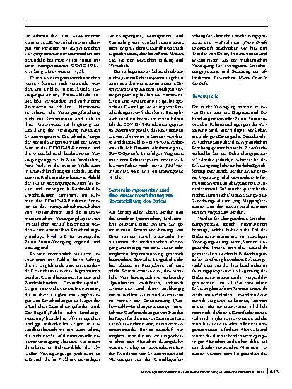 Vorschauseite 2: Gewinnung von Echtzeitdaten aus der medizinischen Versorgung zur Handlungssteuerung in Public Health