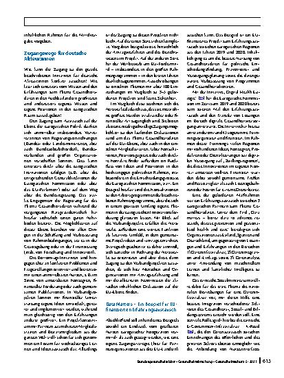Vorschauseite 4: Die Nutzbarmachung von Daten für Public Health und Gesundheitsversorgung – ein gemeinsames Ziel der EU-Mitgliedsstaaten