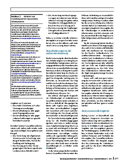 Vorschauseite 4: Eckpunkte evidenzbasierter Gesundheitsinformationen