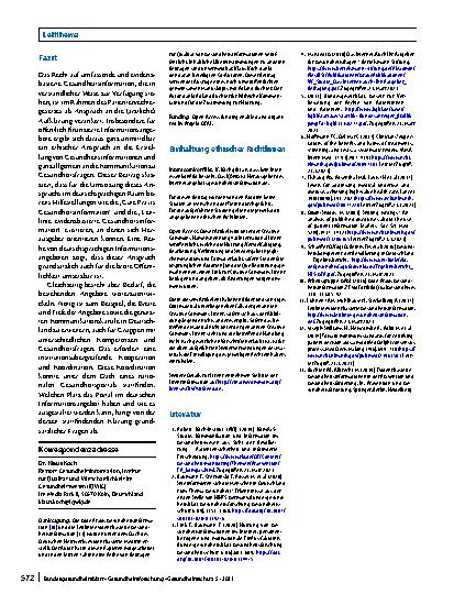 Vorschauseite 5: Eckpunkte evidenzbasierter Gesundheitsinformationen