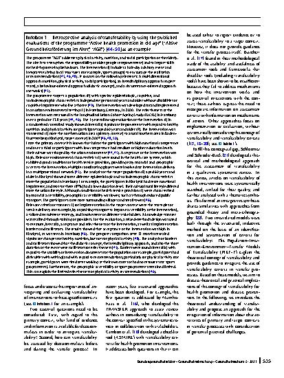 Vorschauseite 2: Implementation of evidence-based health promotion and disease prevention interventions: theoretical and practical implications of the concept of transferability for decision-makin…