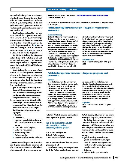 Vorschauseite 3: Fetale Alkoholspektrumstörungen – Diagnose, Prognose und Prävention